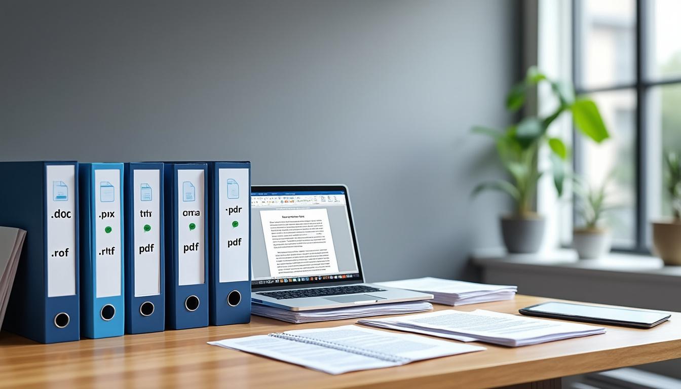 découvrez tout ce que vous devez savoir sur les extensions de fichiers pour le traitement de texte. apprenez à reconnaître, utiliser et gérer différents formats de fichiers afin d'optimiser vos documents et améliorer votre productivité.