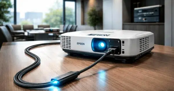découvrez comment fiabiliser la connexion hdmi de votre vidéoprojecteur epson sur de longues distances grâce à la technologie fibre optique pour une image nette et sans perte.