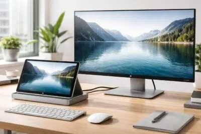 découvrez le combo parfait pour votre bureau : tablette tactile microsoft, dock polyvalent et écran externe pour une productivité optimale et un espace de travail ergonomique.