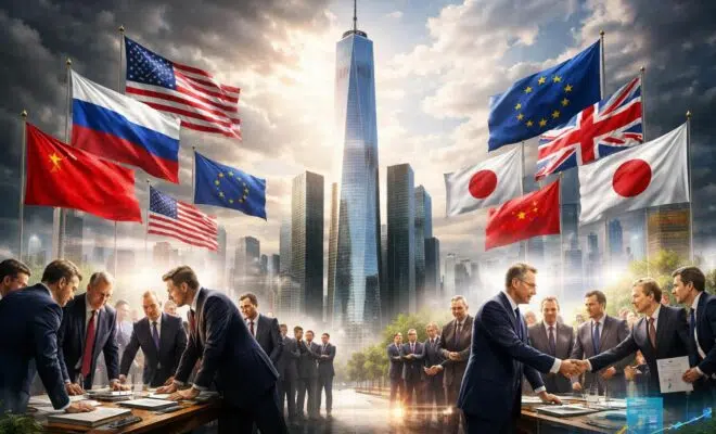 découvrez les enjeux des relations internationales de la première puissance économique mondiale, explorant les tensions, les collaborations et leurs impacts globaux.