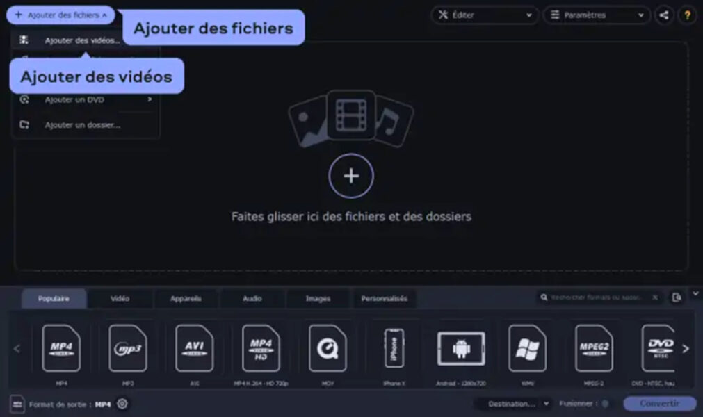 Changer Le Format Vid o L aide D un Programme De Bureau Changer le format vid o l aide d un programme de bureau