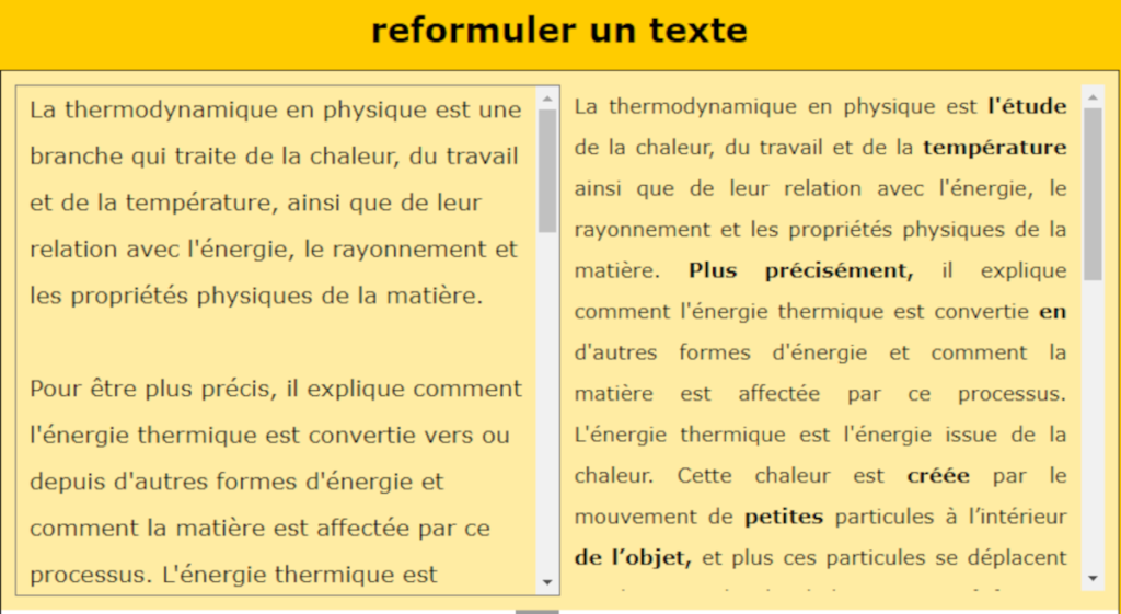 compréhension reformulation