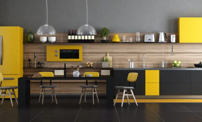 cuisine jaune éclatante
