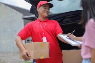 Image Of Delivery Online Shopping Concept And Express Delivery