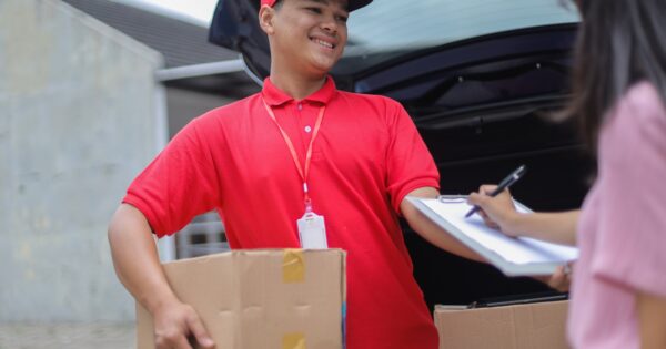 Image Of Delivery Online Shopping Concept And Express Delivery