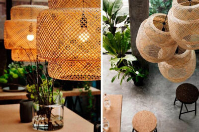 lampes en rotin