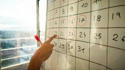 Marking Dates On A Calendar board