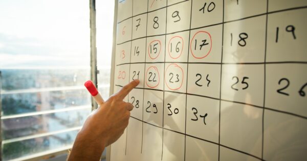 Marking Dates On A Calendar board