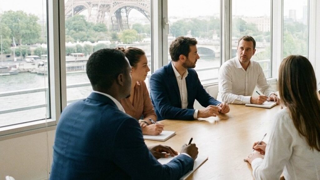Équipe de consultants en recrutement international à Paris