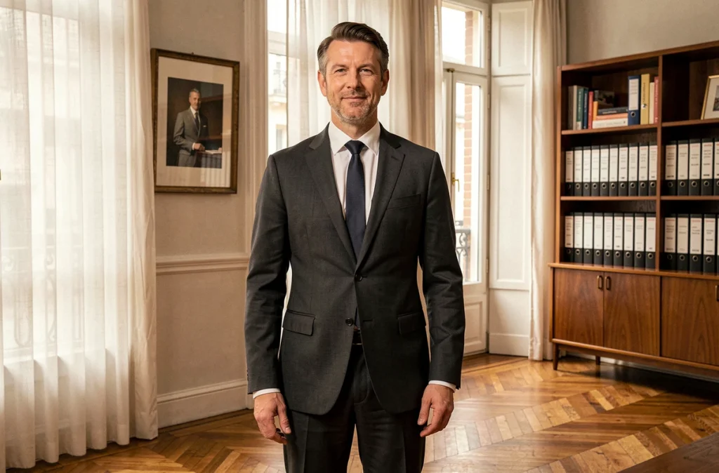 Directeur de recrutement Robert Walters dans un bureau élégant au style parisien classique