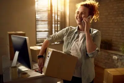 The package is ready, I'm on my way!