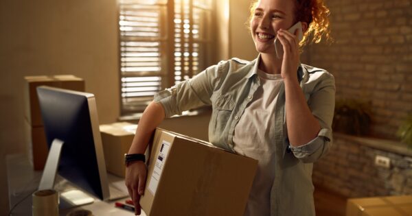 The package is ready, I'm on my way!